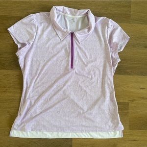 Athleta Gravity 1/2 Zip Purple Polo Top, Size 2X